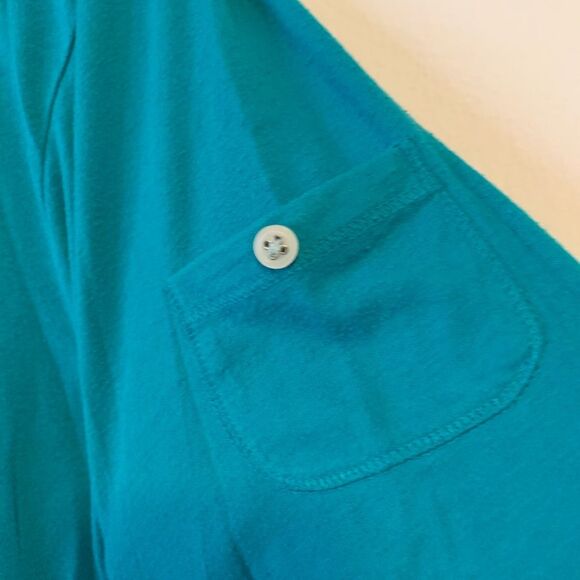 Victoria’s Secr aquamarine long sleeve nightgown, good condition, Large - Picture 3 of 7